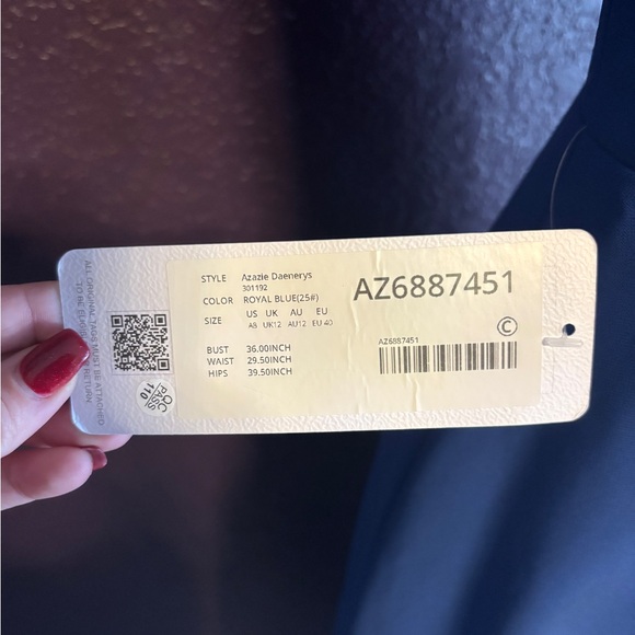 Azazie Daenerys in Royal Blue - Picture 2 of 3